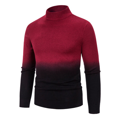 Pull à col roulé de haute qualité pour homme avec dégradé de couleurs à la mode Chic und Stil