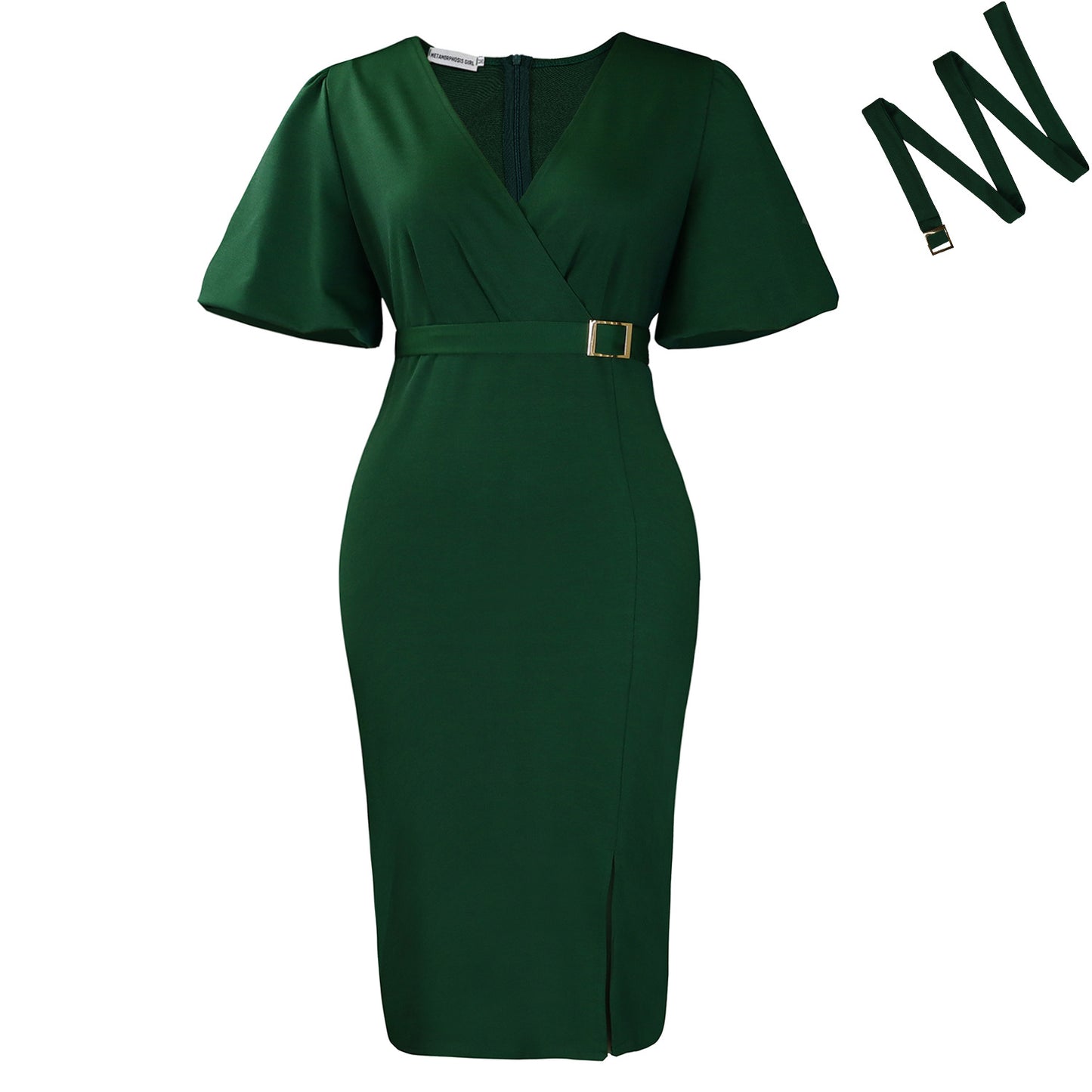 Robe portefeuille pour femme avec élégante boucle de ceinture accentuée Chic und Stil
