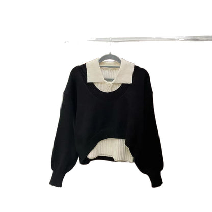 Pull court pour femmes avec des manches larges et un design structuré Chic und Stil
