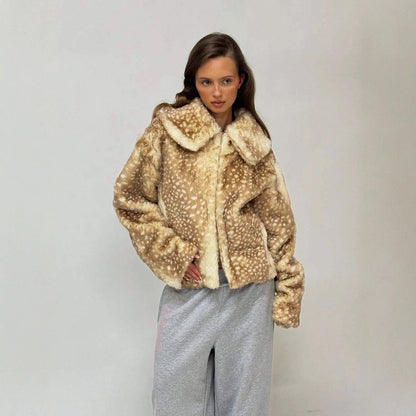 Veste en fourrure synthétique pour femmes Chic & Stil