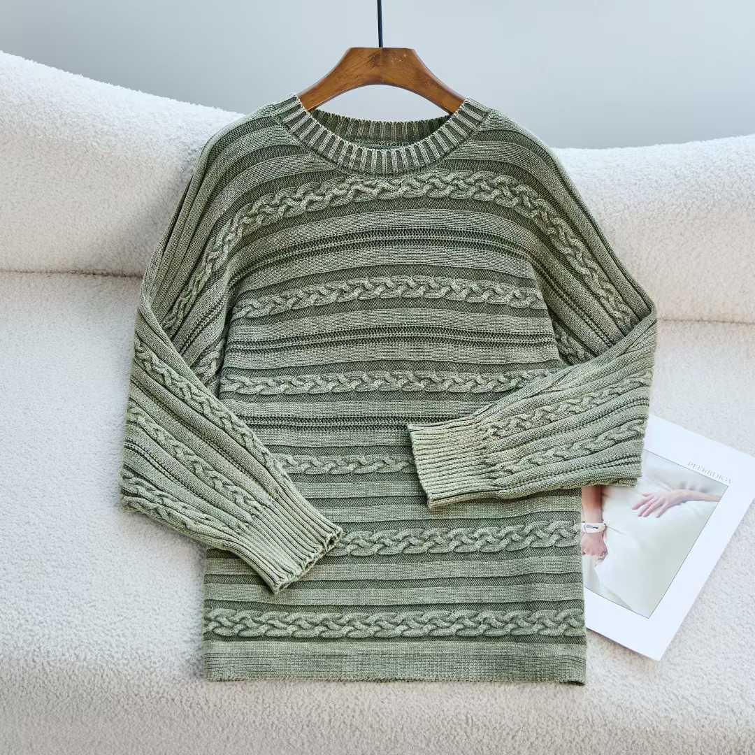 Pull en tricot pour femmes avec motif en relief et coupe décontractée Chic und Stil