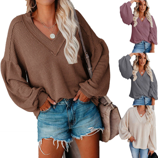 Blouse à structure gaufrée pour dames avec manches larges Chic und Stil