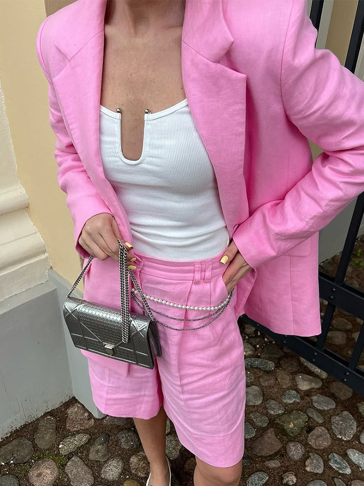 Women elegant blazer set with shorts Chic and Style