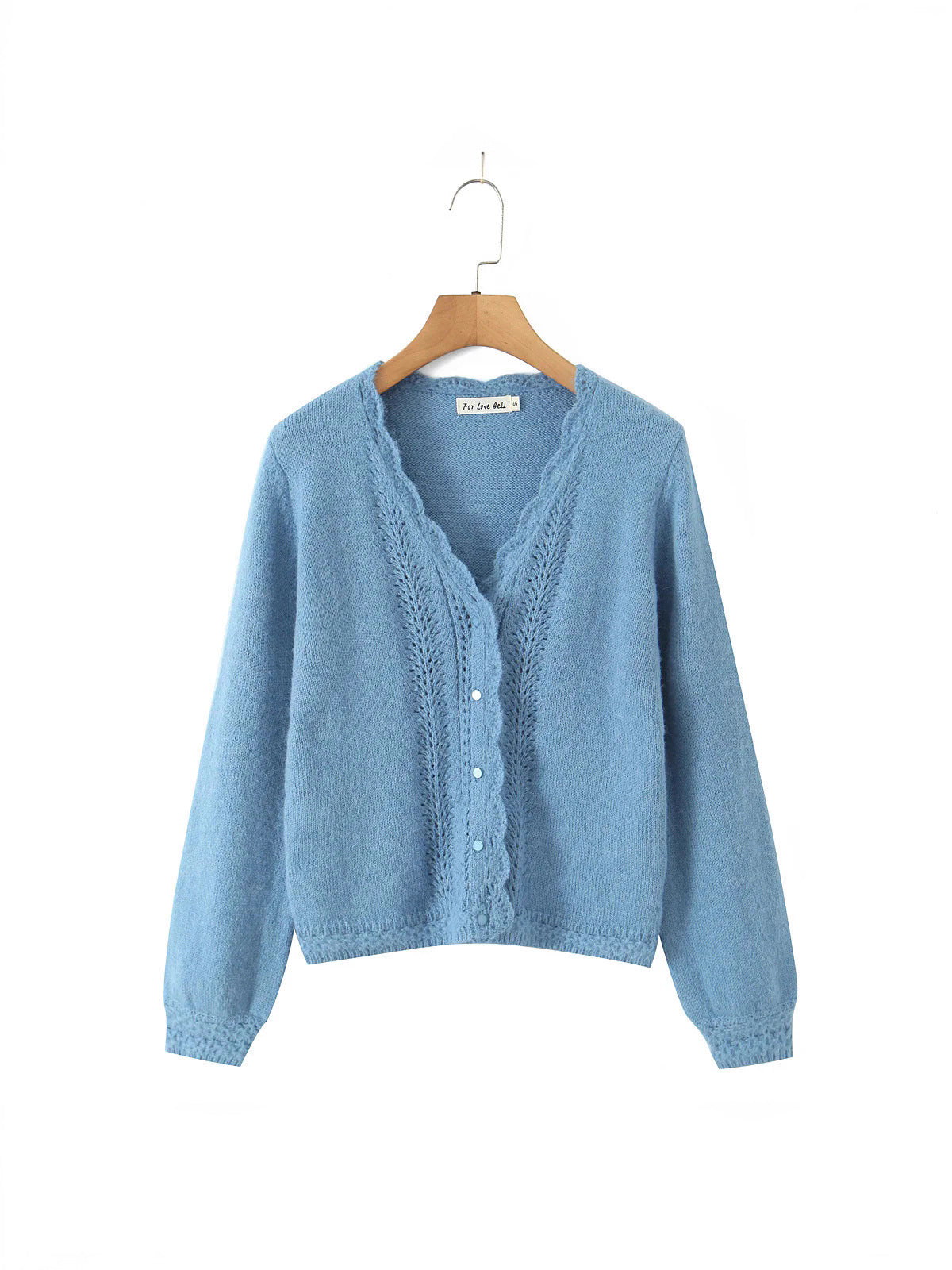 Dames élégante cardigan avec décolleté en V profond et boutons délicats Chic und Stil