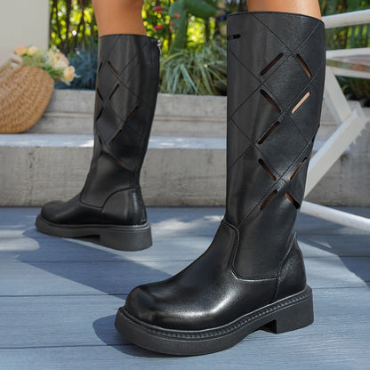 Bottes pour femmes avec une coupe décorative et une semelle en caoutchouc confortable Chic und Stil