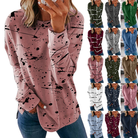 Pull créatif pour femmes avec design de tache de couleur Chic und Stil