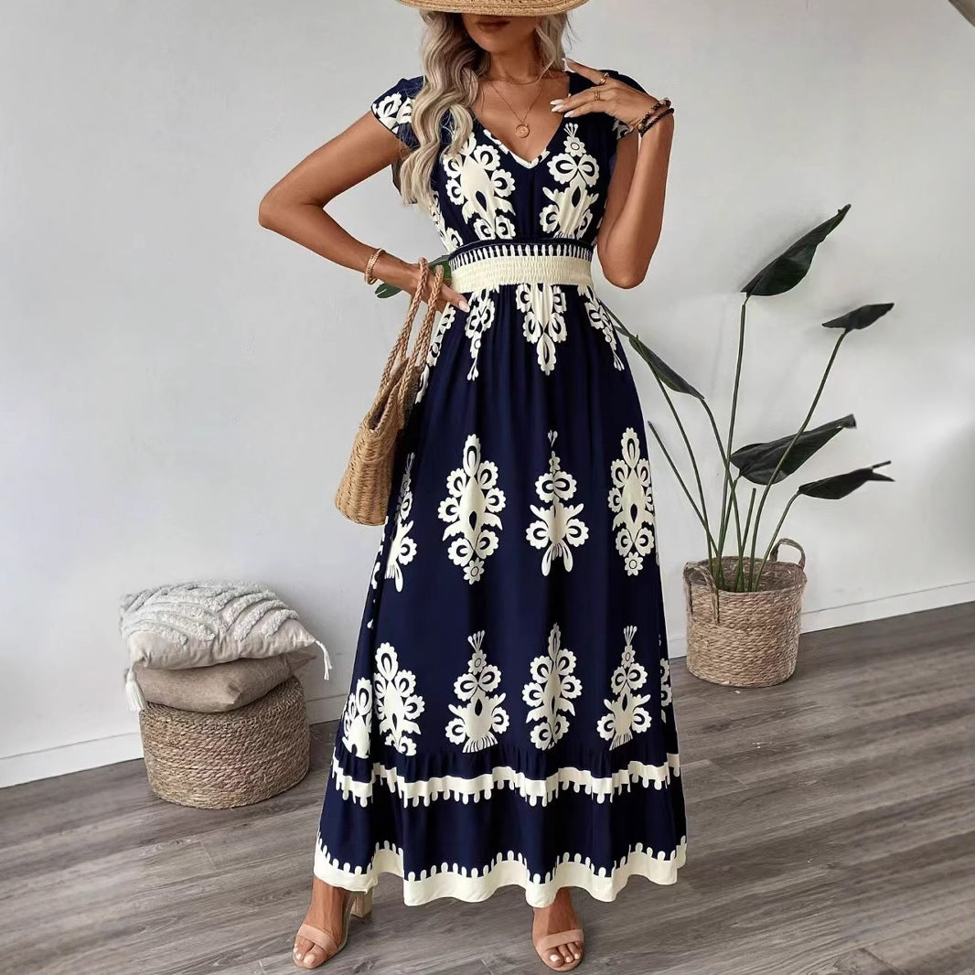 Femme Bohème Robe Maxi Brodée Chic und Stil