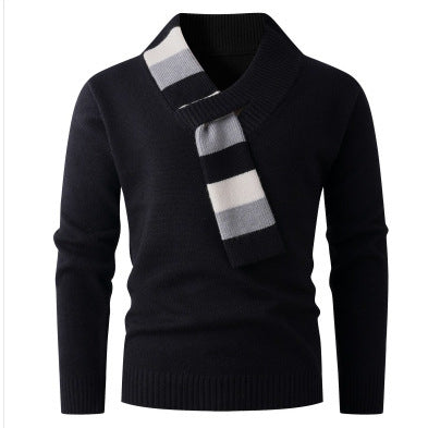 High quality men's V-neck pullover in soft knit material Chic und Stil