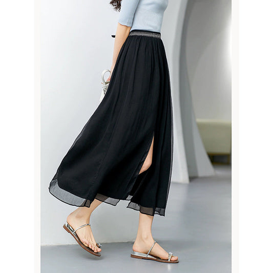 Jupe maxi à fente haute pour femmes Chic und Stil