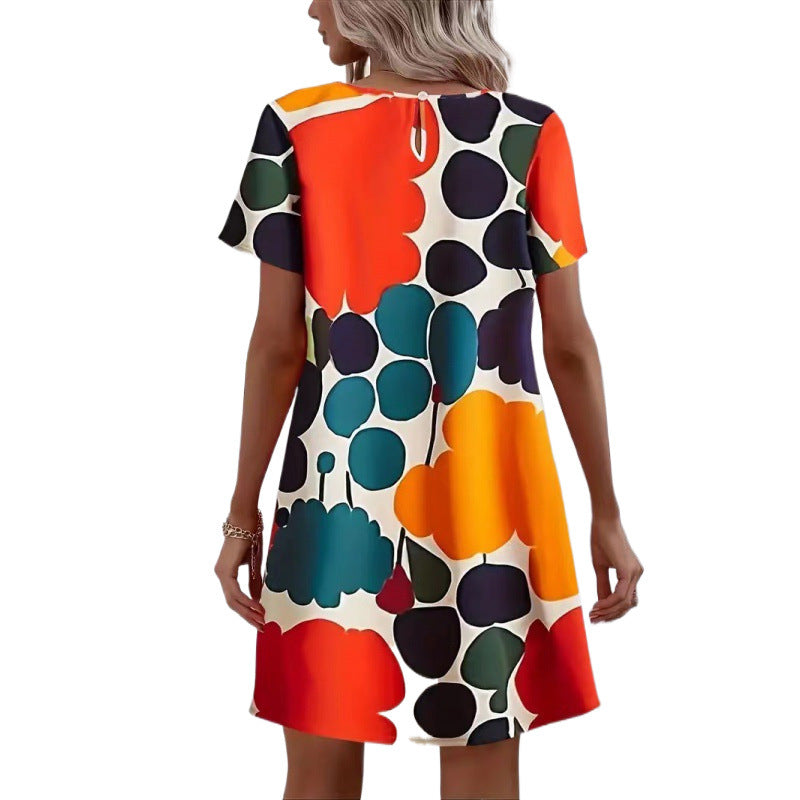 Robe Shift Imprimée Artificiellement pour Femmes Chic und Stil