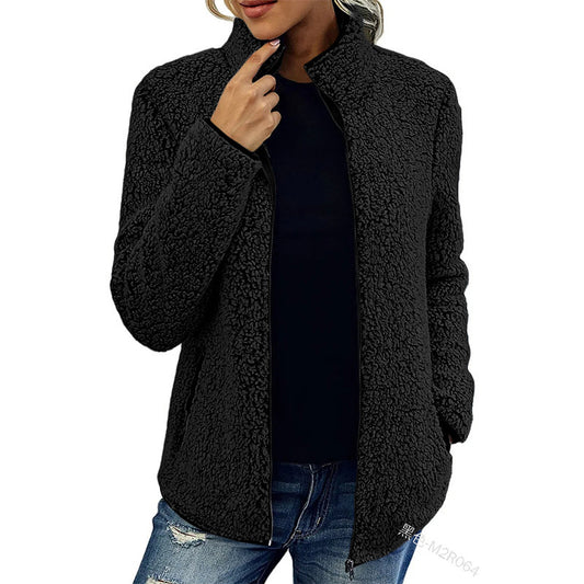 Women's comfortable fleece jacket with zip, Chic and Stil