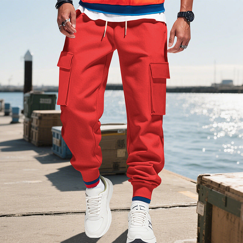 Men's cargo pants with elastic waistband and practical side pockets Chic and style