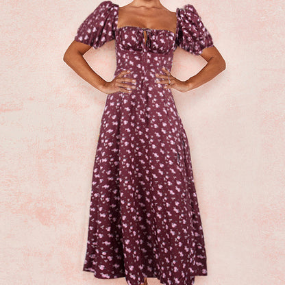 Robe d'été pour femme avec basque et fentes hautes Chic und Stil