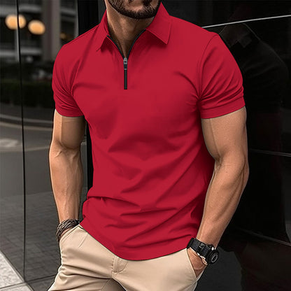 Hommes Polo Performance Zip-Up Moderne Chic und Stil