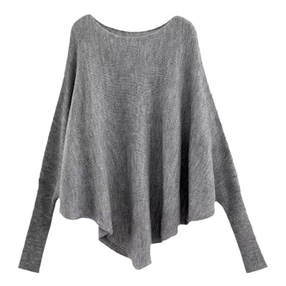 Pull femme décontracté avec coupe asymétrique et col large Chic und Stil