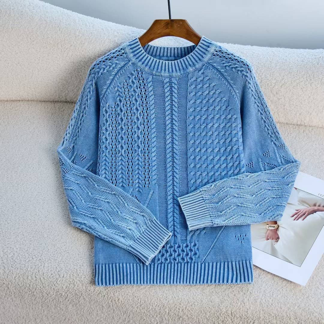 Pull en tricot confortable pour femmes avec un motif torsadé structuré Chic und Stil