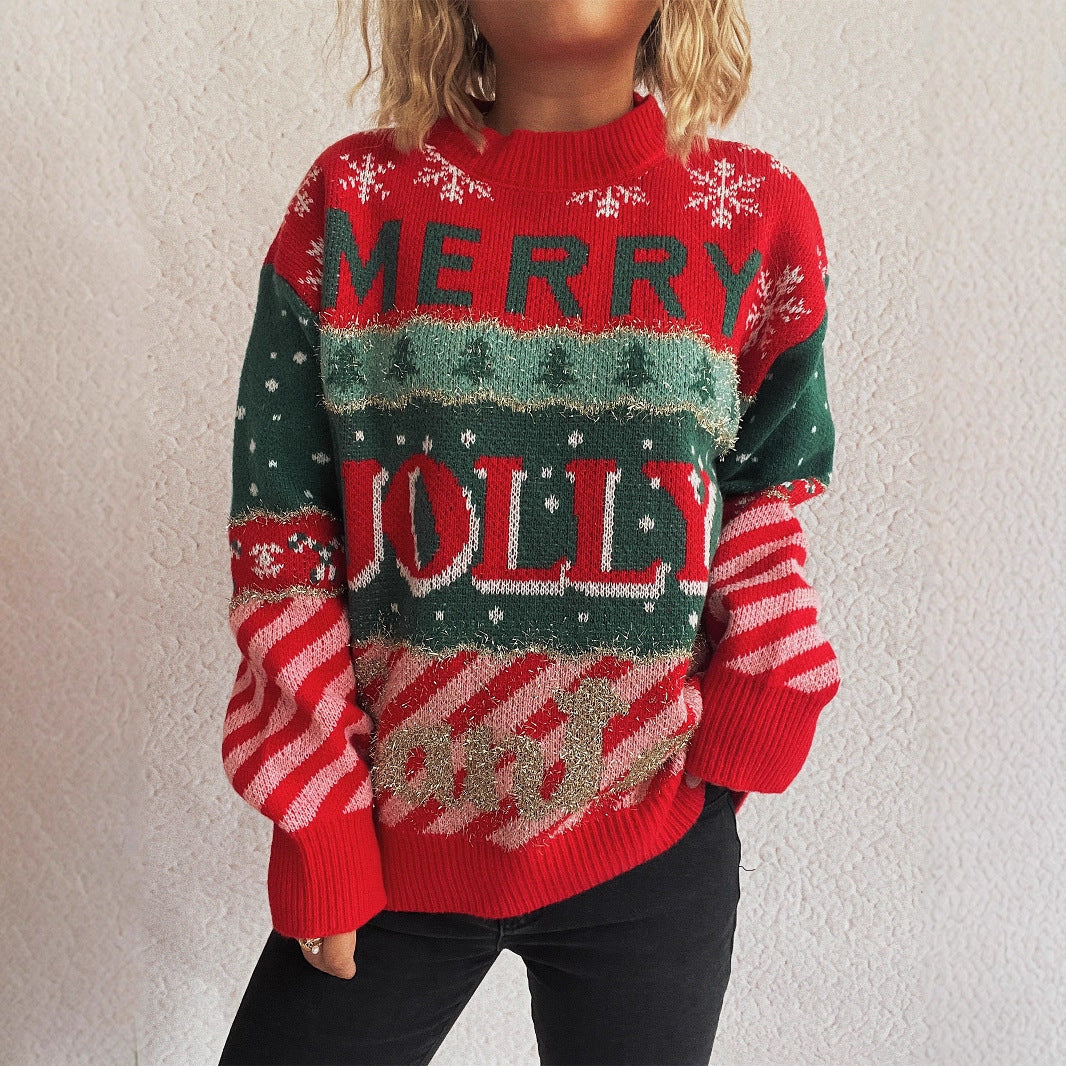 Pull en laine de Noël pour femmes avec motif unique et coupe confortable Chic und Stil