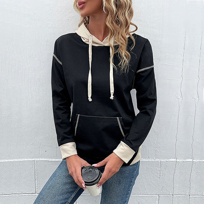 Pull à capuche décontracté pour dames avec design pratique de poches kangourou Chic und Stil