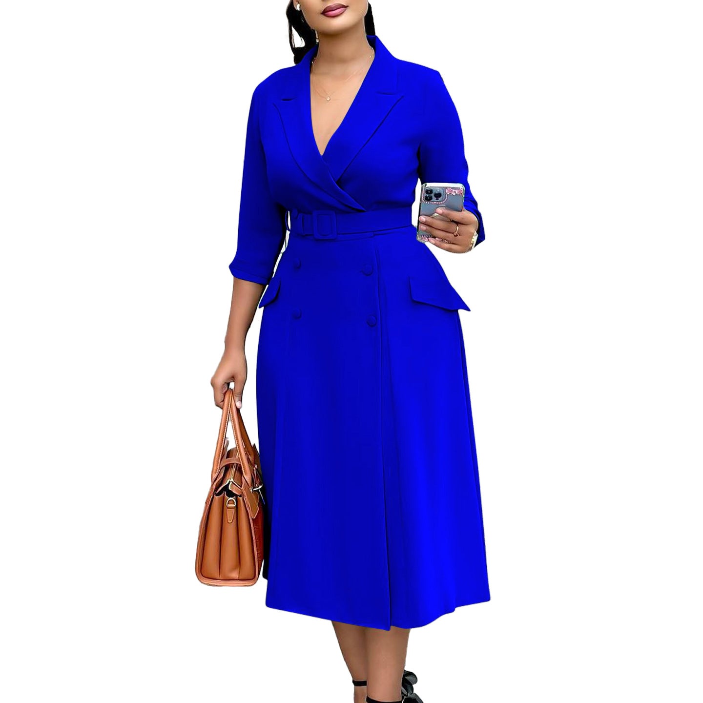 Robe trench pour femmes avec ceinture cintrée et détails luxueux Chic und Stil