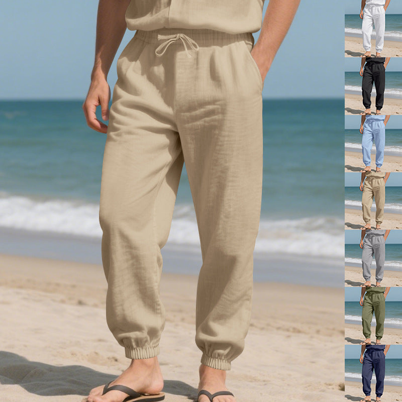 Damen luftige Freizeithose mit elastischem Bund und praktischen Seitentaschen Chic und Stil