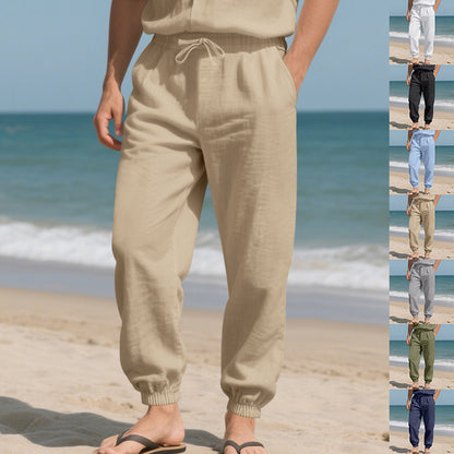 Damen luftige Freizeithose mit elastischem Bund und praktischen Seitentaschen Chic und Stil