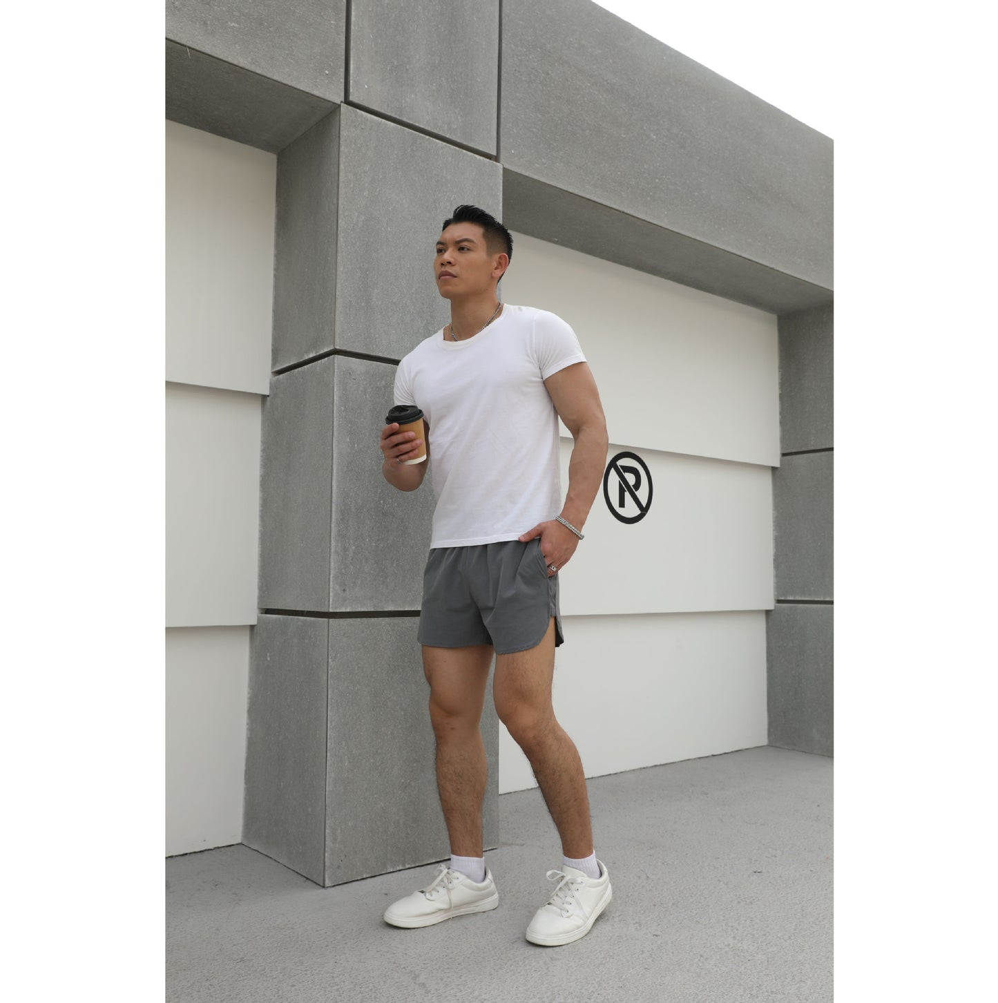 Shorts de course sportifs pour hommes en tissu en maille respirante Chic und Stil