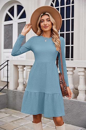 Robe maxi femme avec structure côtelée et jupe évasée Chic und Stil