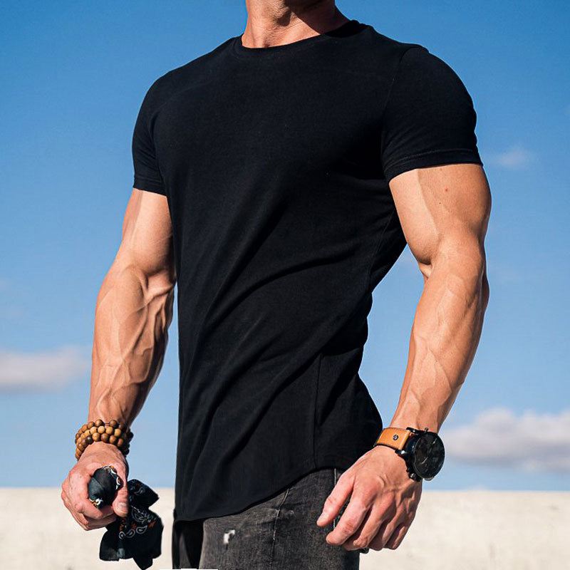 T-shirt slim fit pour hommes en matériau respirant Chic und Stil