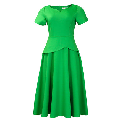 Dames Élégante Robe Maxi avec haut cintré et jupe fluide Chic und Stil