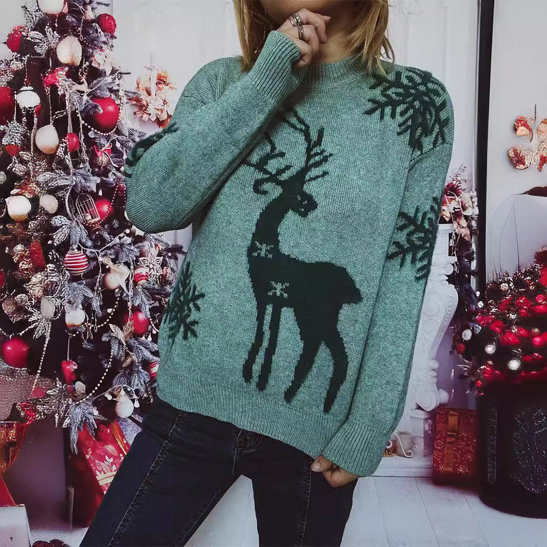 Pull femme de Noël avec motif de renne festif et coupe agréable Chic und Stil