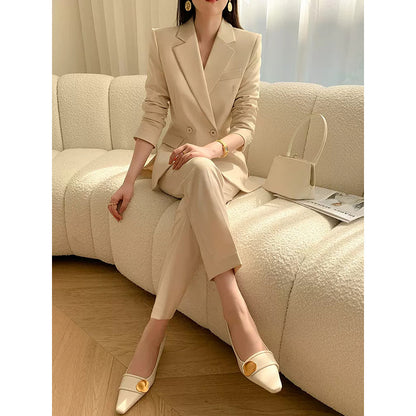 Veste de costume double boutonnage pour femmes Chic und Stil