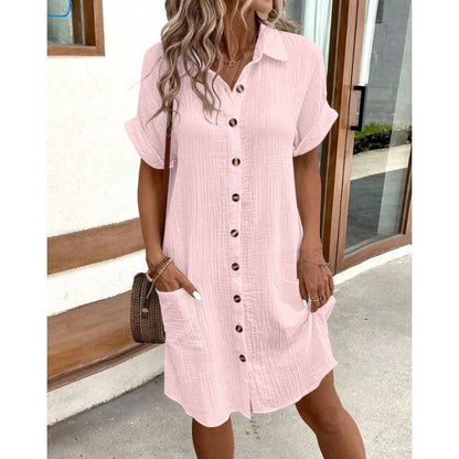 Robe chemise pour femmes avec poches pratiques et design bouton élégant Chic und Stil