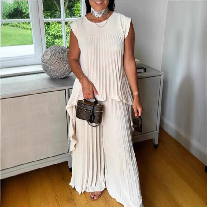 Robe maxi plissée pour femmes avec coupe élégante et silhouette fluide Chic und Stil