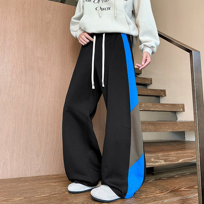 Women Casual Loose Fit Jogging Pants with Contrast Stripes on the Sides Chic and Style