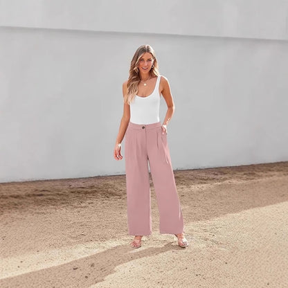 Pantalon taille haute élégant et décontracté pour femmes avec poches pratiques Chic und Stil