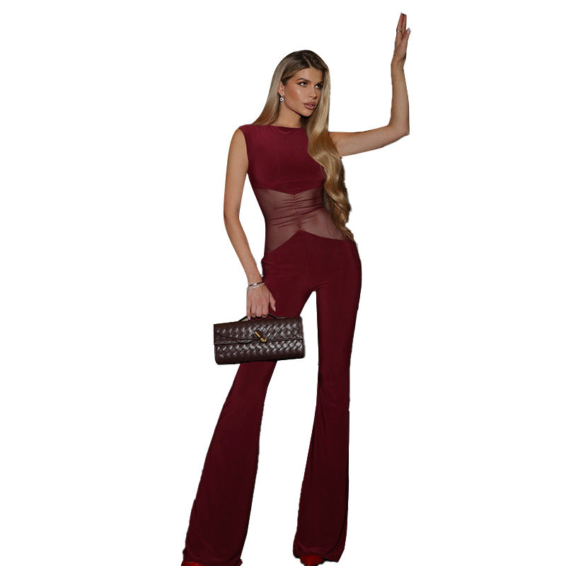 Dames combinaison corps en maille évasée Chic und Stil