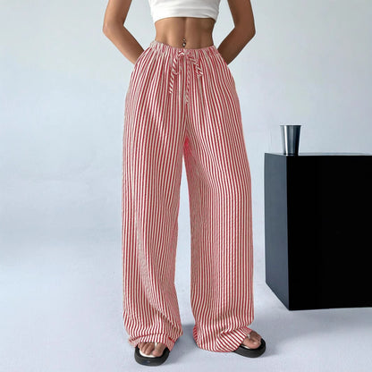 Woman Striped Pants Relaxed Fit Chic and Style