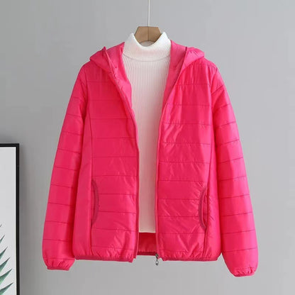 Ladies quilted transitional jacket with practical pockets and hood Chic und Stil