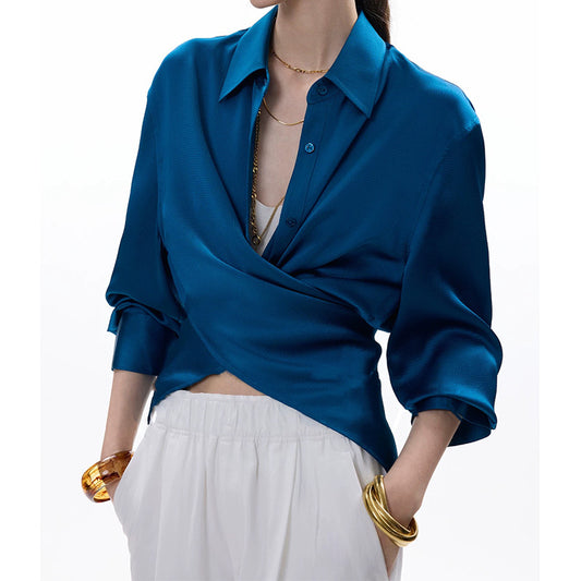 Blouse en satin luxueuse pour femmes Chic und Stil