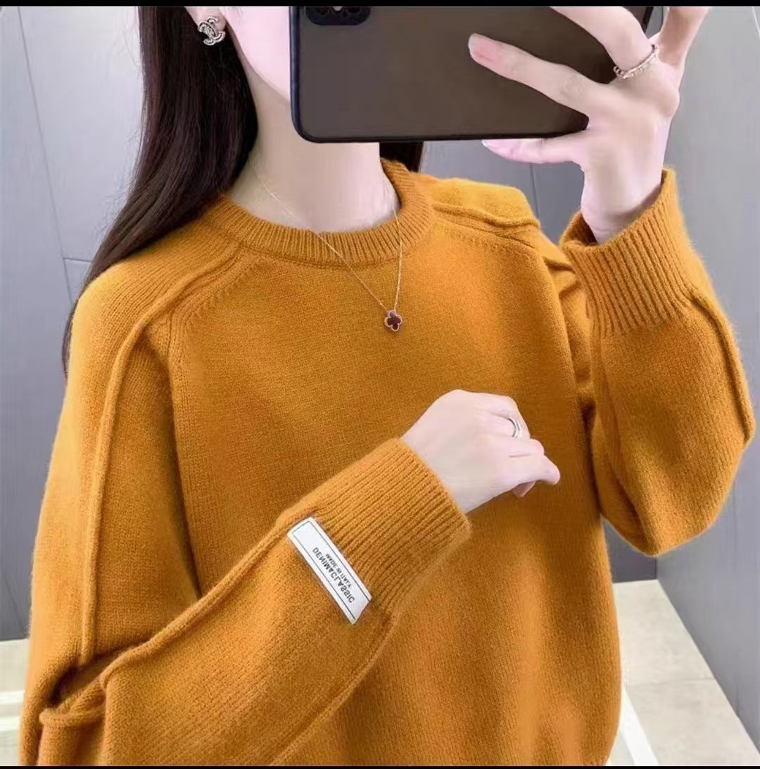 Femmes Pull de haute qualité avec design structuré et coupe ample Chic und Stil