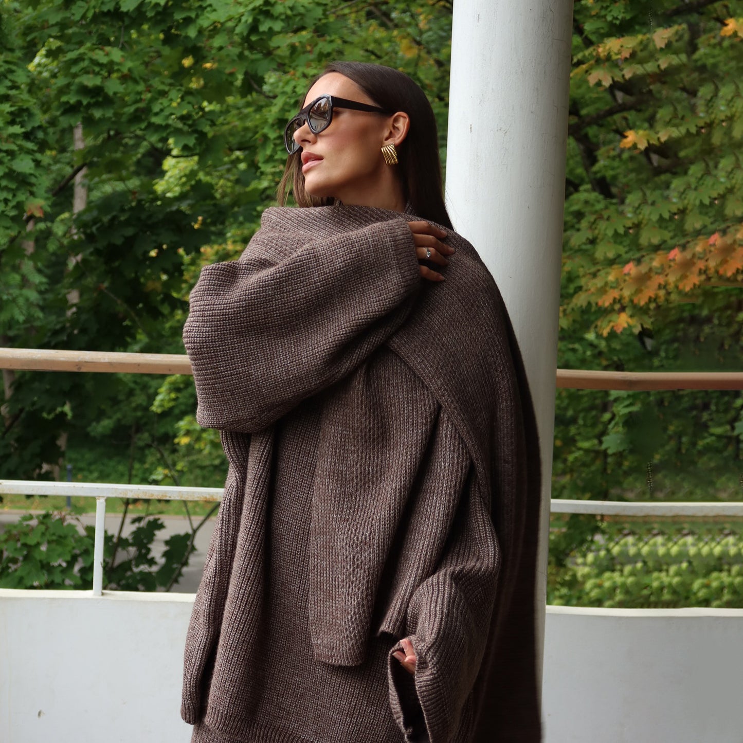 Women High-Quality Knit Set with Loose Top and Casual Palazzo Pants Chic and Style