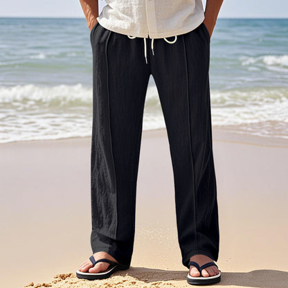 Men's airy beach pants with elastic waistband and practical side pockets Chic and style