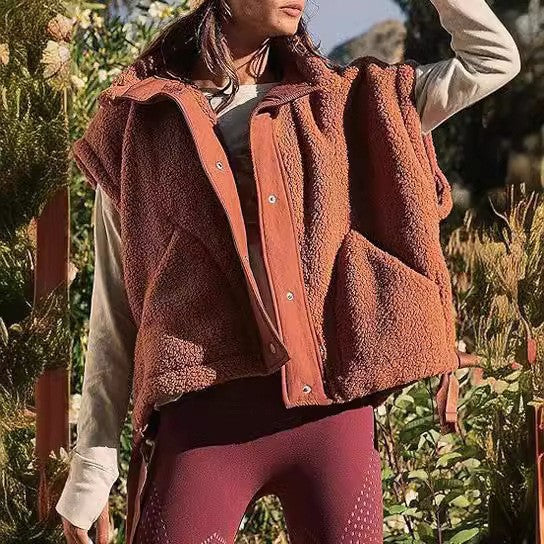 Dames gilet en fausse fourrure Chic und Stil