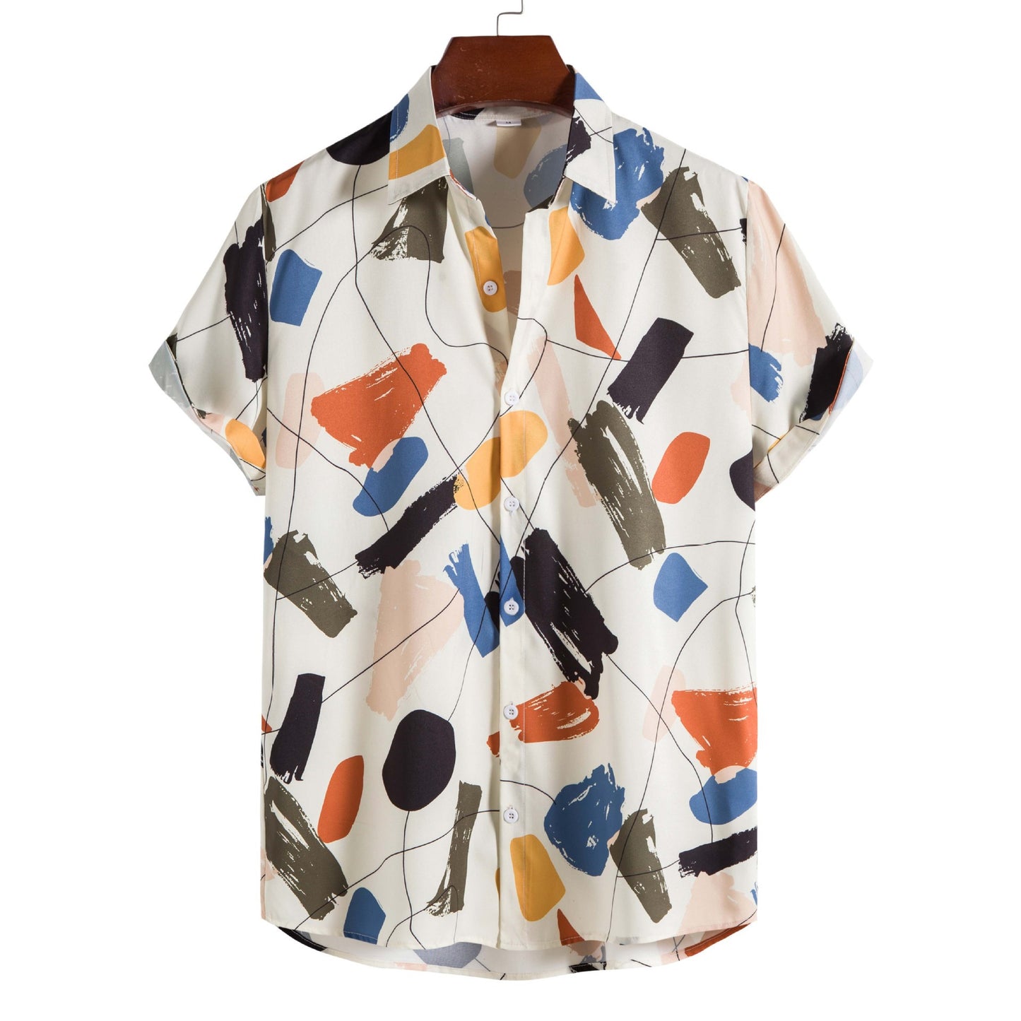 Chemise à manches courtes pour femmes avec impression graphique moderne Chic und Stil