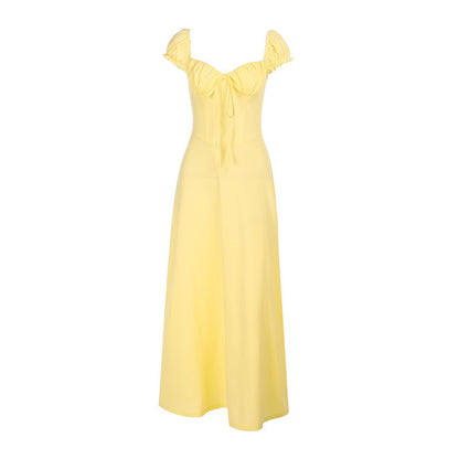 Robe Maxi à Manches Bouffantes Chic und Stil