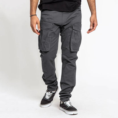 Men's cargo pants with multifunctional pockets and elastic waistband Chic and style