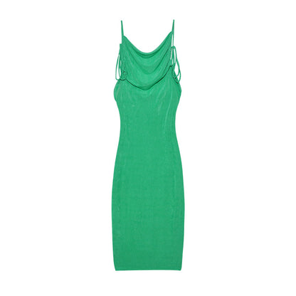 Robe moulante à volants pour femmes avec bretelles réglables Chic und Stil