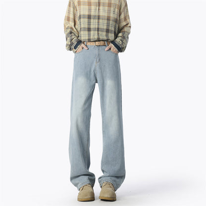 Casual denim pants for men wide cut Chic and Style