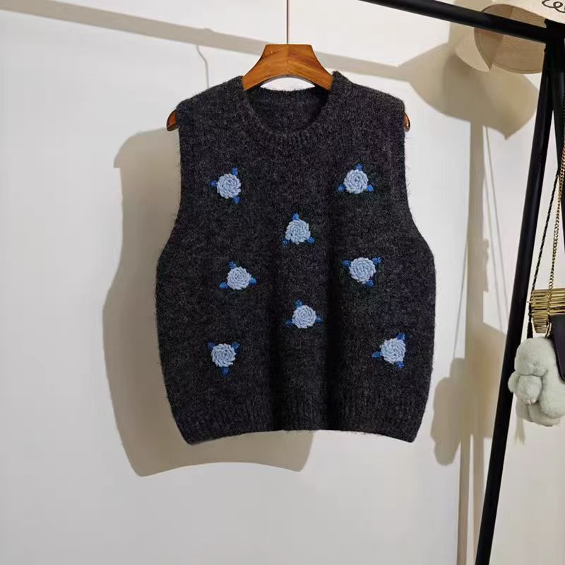 Pull en tricot pour dames avec motif floral Chic und Stil