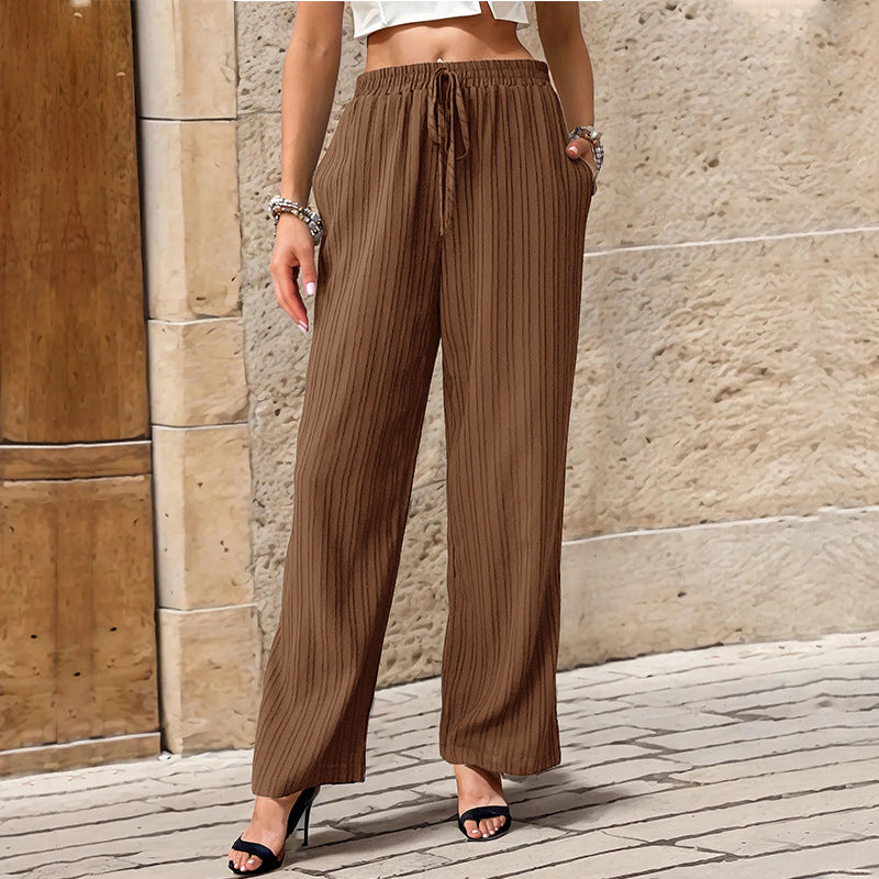 Relaxed Palazzo Pants for Women with Elastic Waist and Side Pockets Chic and Style